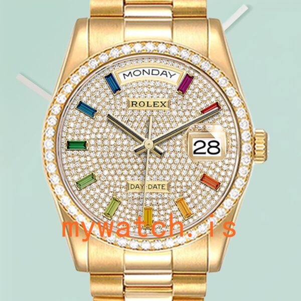 Rolex Day-Date Men's m128348rbr-0030 36mm Diamond Bezel: A Symbol of Luxury and Precision